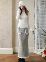 Galaxy Embroidered Wool Tweed Coat & Skirt Set