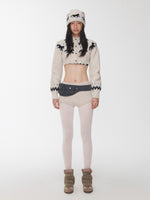 Fair Isle Pony Jacquard Knit Short Cardigan & Shorts Set