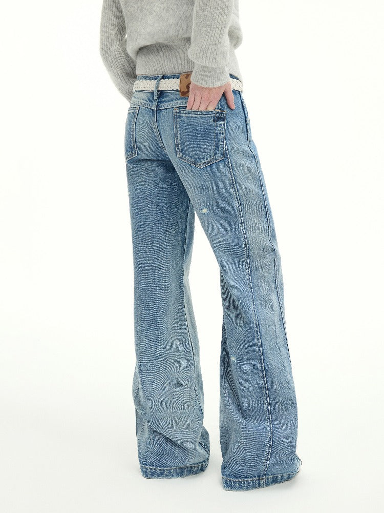 Light Blue Wash Distressed Jeans