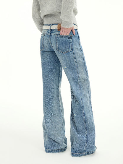 Light Blue Wash Distressed Jeans