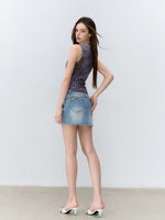 Cold Mist Mesh Drape Top