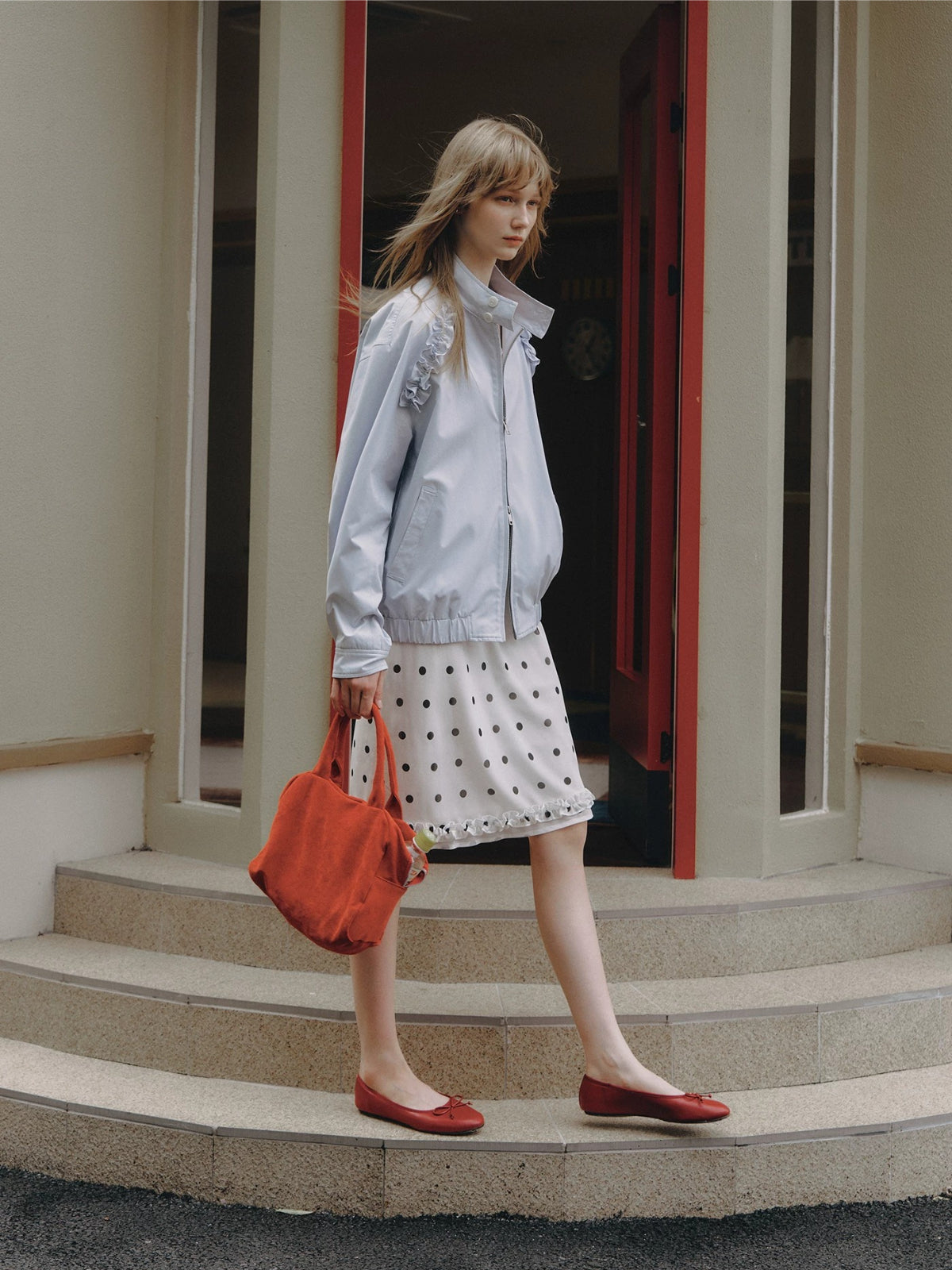 Polka Dot Midi Skirt