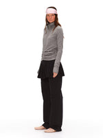 Ruched Zip Sweatshirt