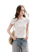 Blurred Rose Printed T-Shirt