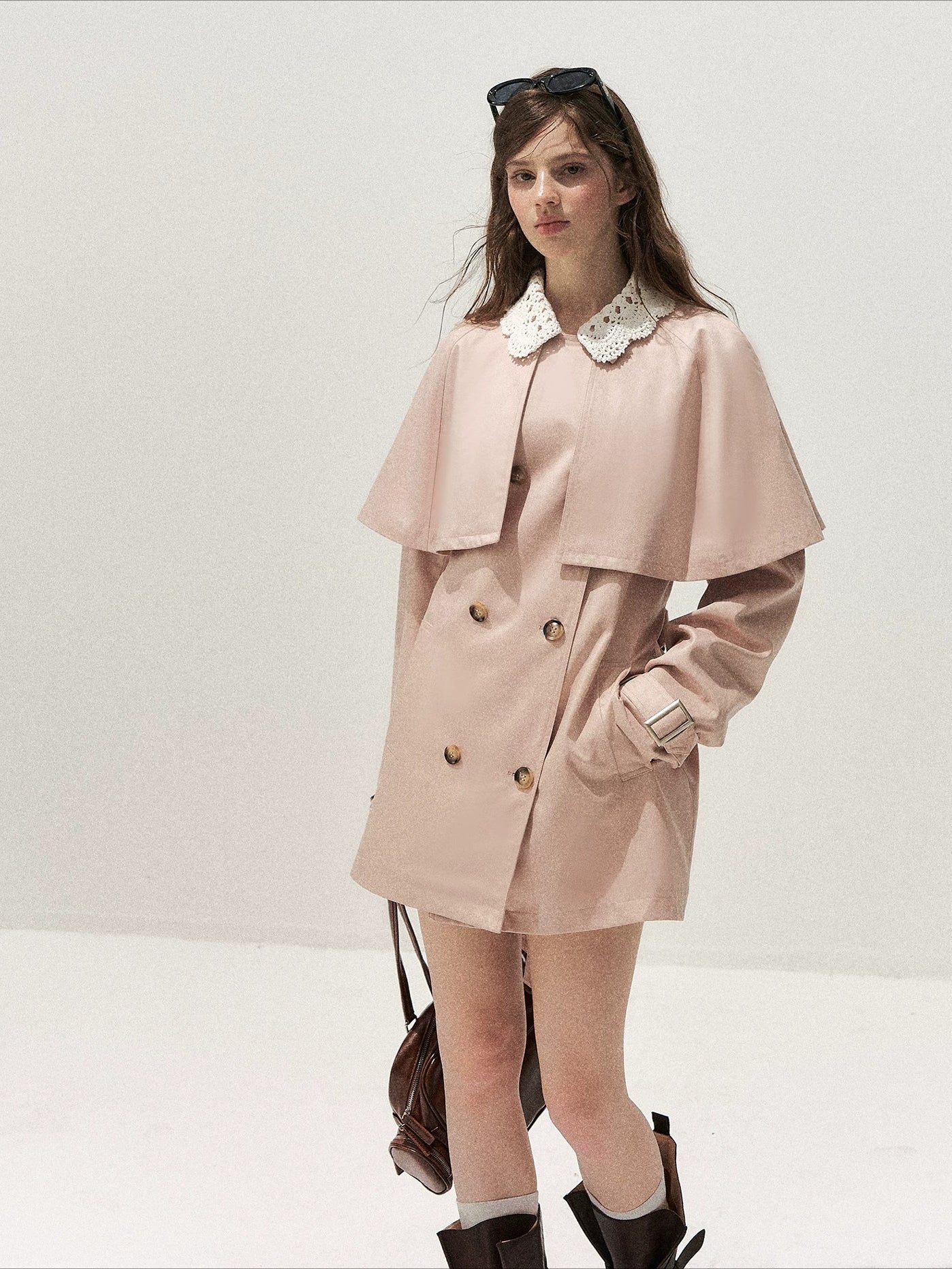 Detachable Cape Trench Coat