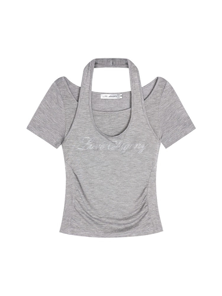 Layered Rhinestone T-shirt