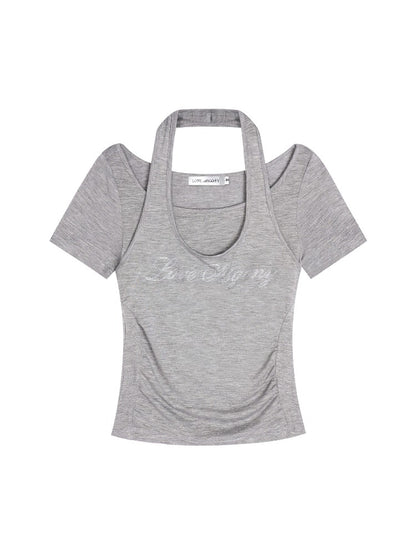 Layered Rhinestone T-shirt