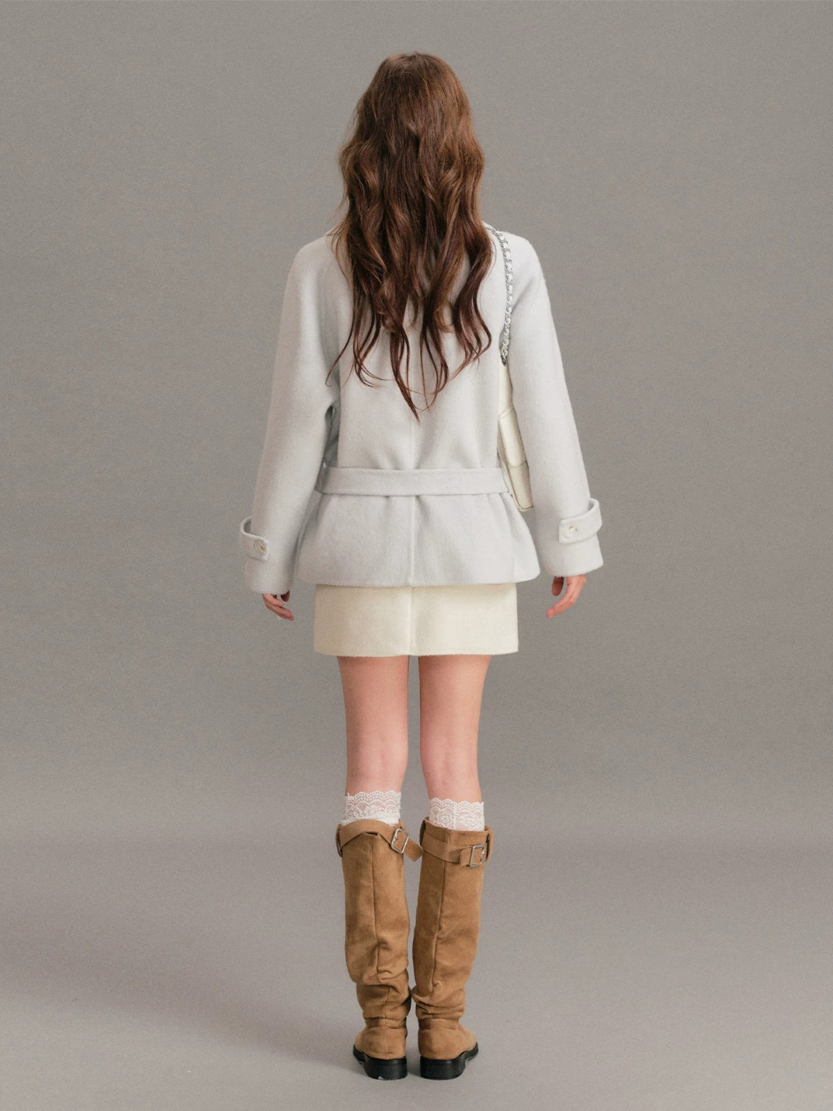 Double Faced Wool Lapel Coat