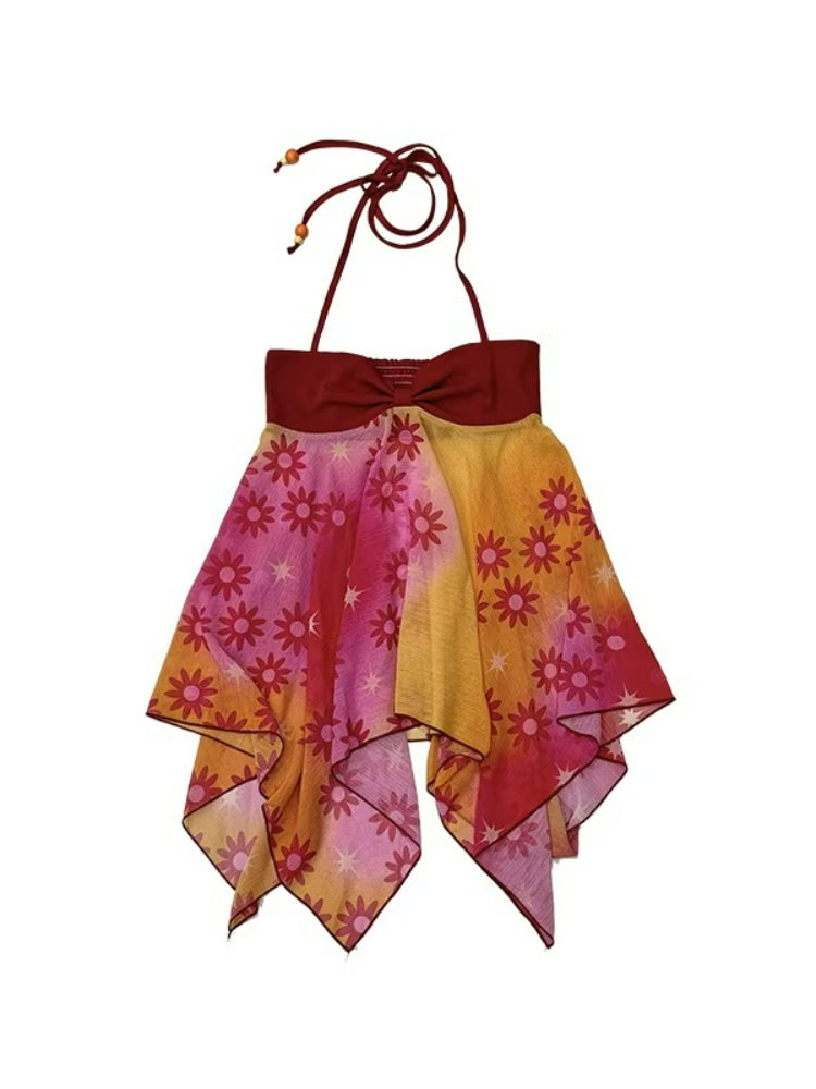 Hot Tide Halter Print Dress