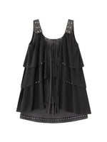 Ruffle Fringe Two-Piece Mini Dress
