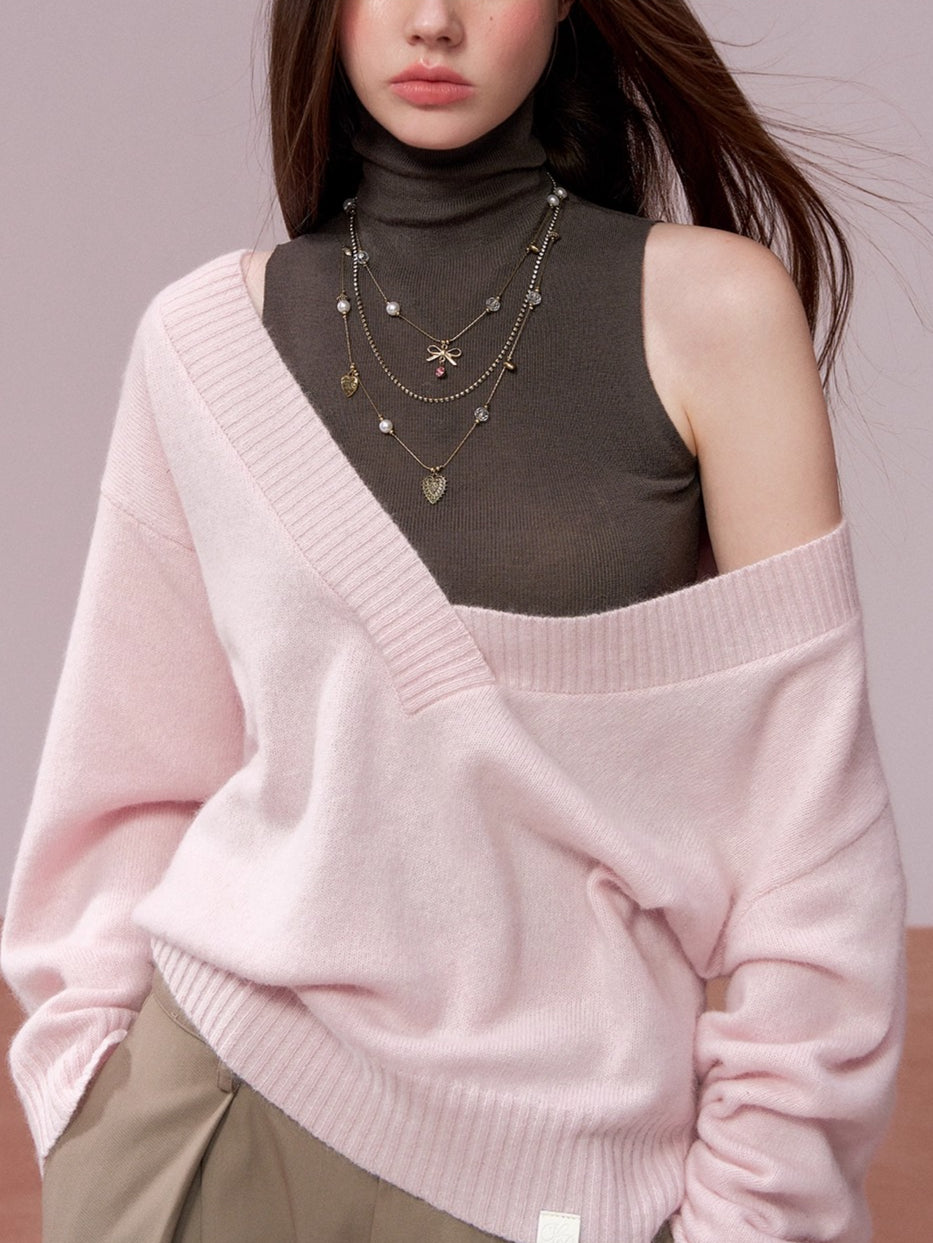 High Neck Sleeveless Knit Top