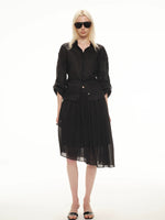 Linen Waist-Cinched Shirt Set
