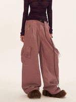 Fringed Corduroy Straight-Leg Pants