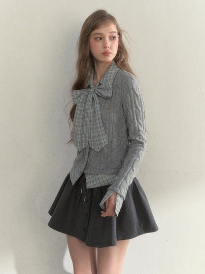 Cable Bow-Tie Splice Sweater