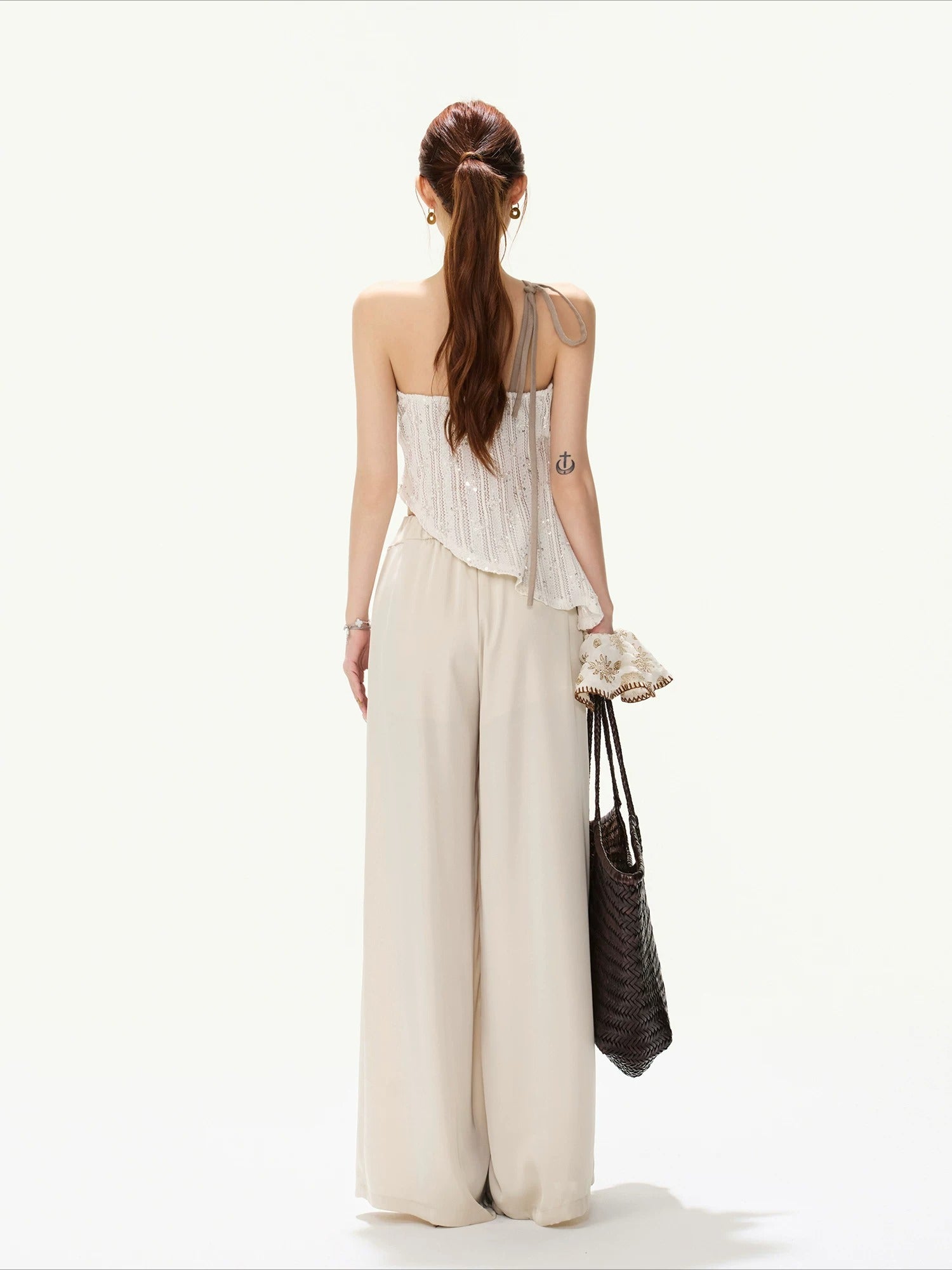 Asymmetric Sequin Knit Top