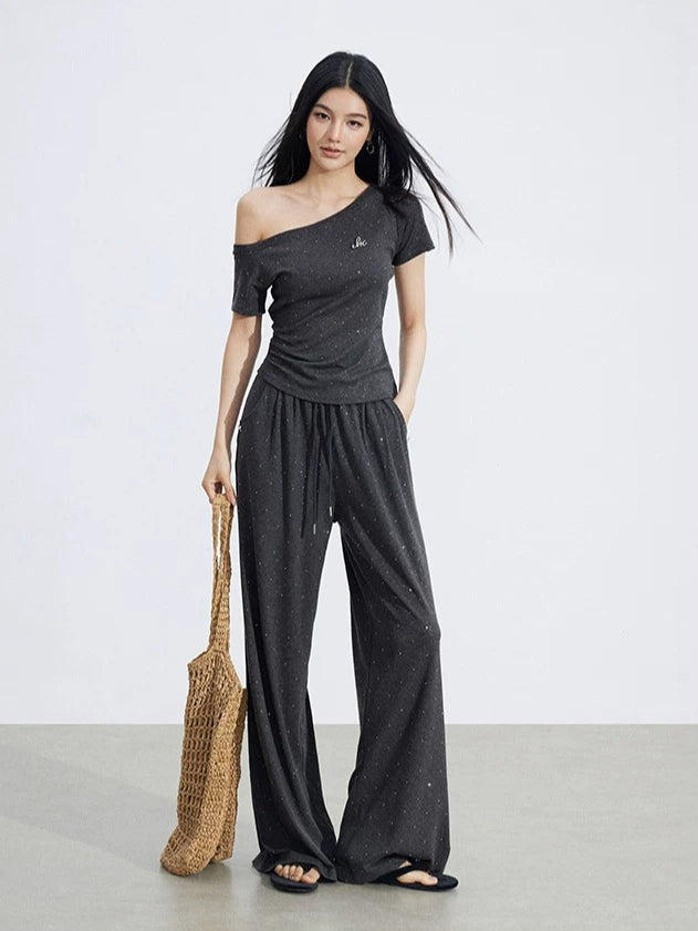 Off-Shoulder Drape Set