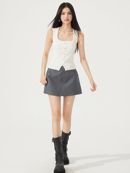 Large U-Neck Star Knitted Vest