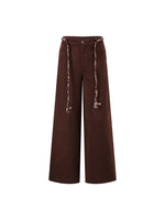 Vintage Brown Wide-Leg Pants