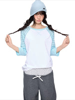 Contrast Stripe Dot Tee