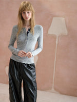 Wildflower Henley Long Sleeve Tee