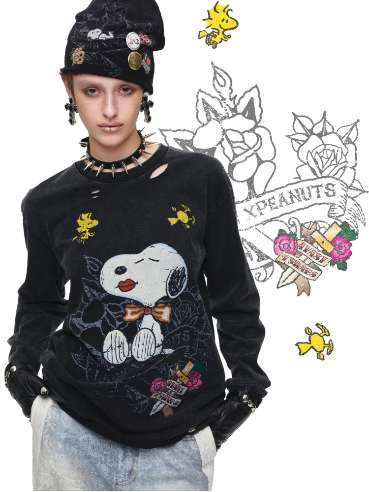 Distressed Snoopy Tee