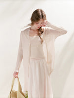 Lace Knit Cardigan Set