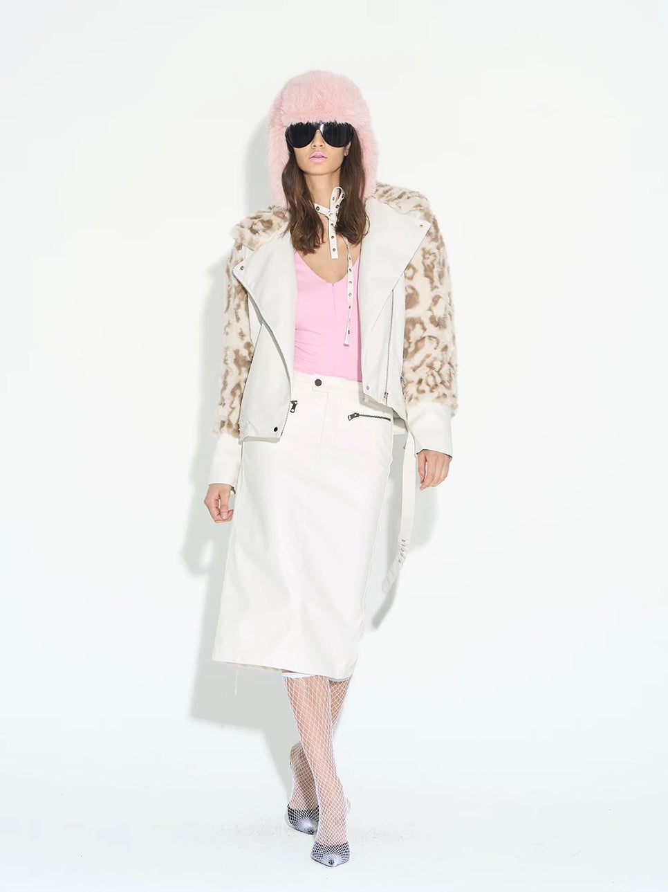 Patchwork Faux Fur Coat