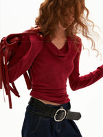 Soft Draped Off Shoulder Fitted Top