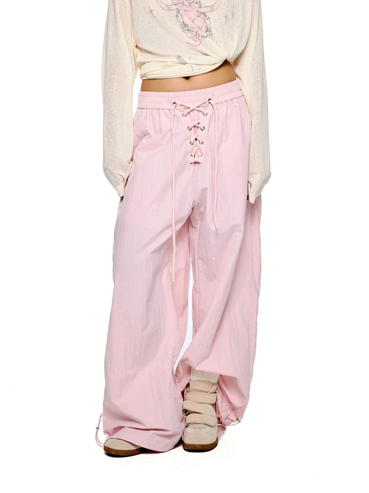 Ruched Wide Leg Pants