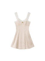 Floral Leopard Lace Slip Dress