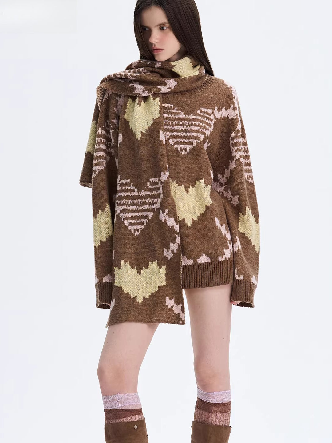 Pixel Jacquard Knit Set