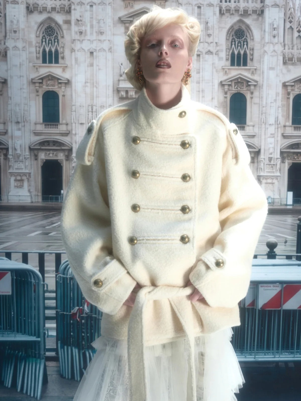 Napoleon Double Breasted Tweed Coat
