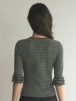 Vintage Stripe V-Neck Top