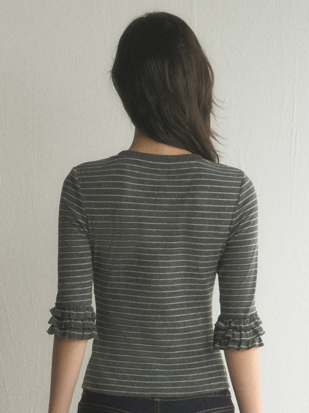 Vintage Stripe V-Neck Top