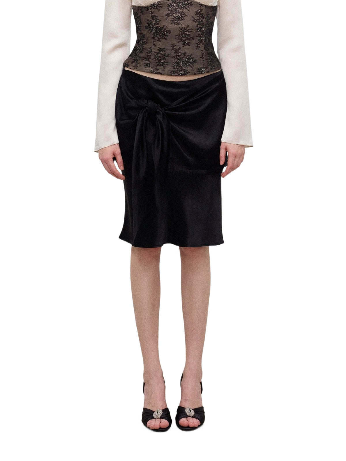 Acetate Lace Fishtail Skirt