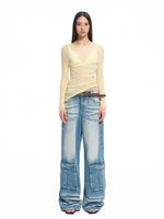 Wool Thin Crew-neck Long-sleeve Top