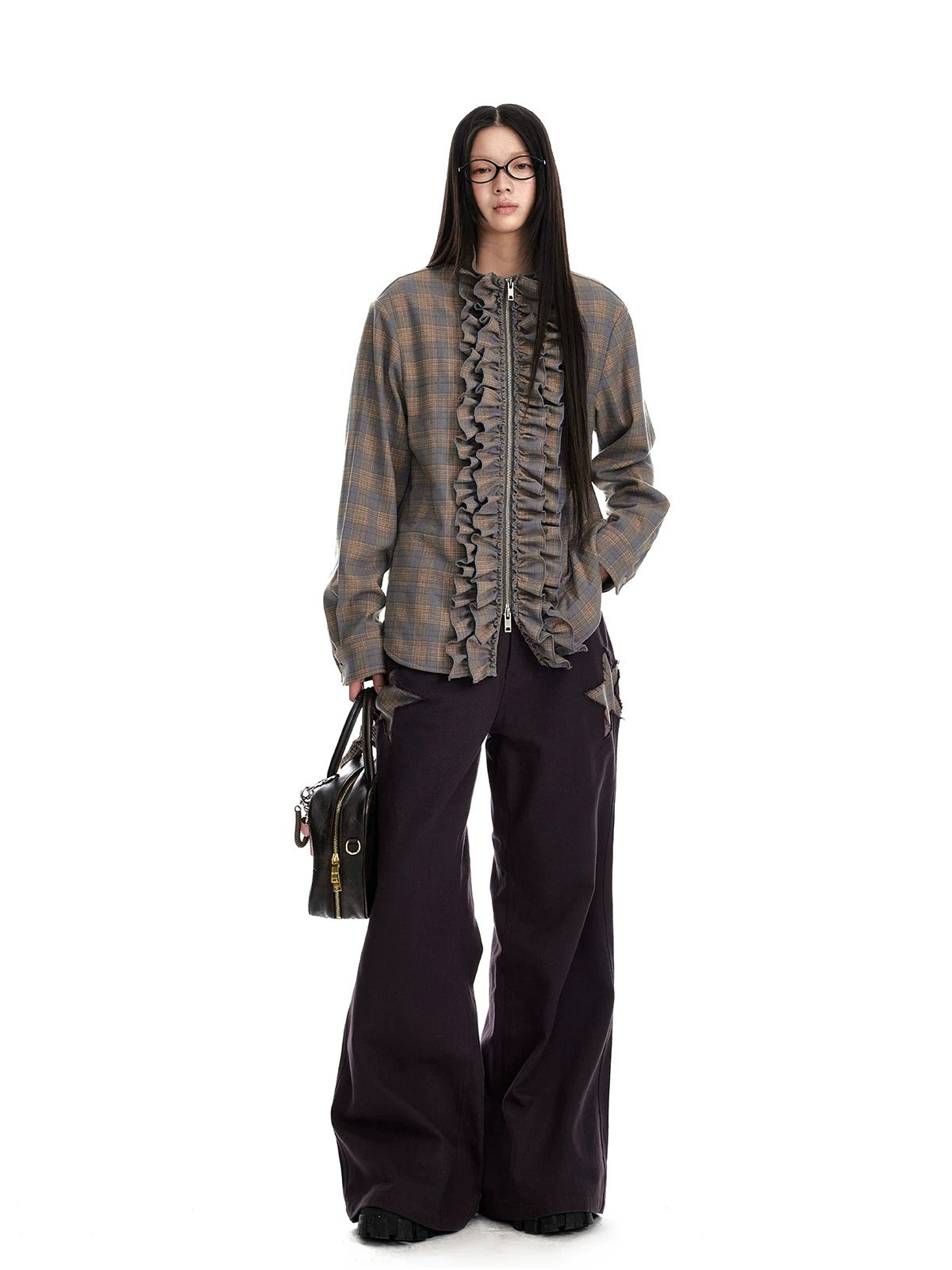 Star Patch Wide Leg Pants