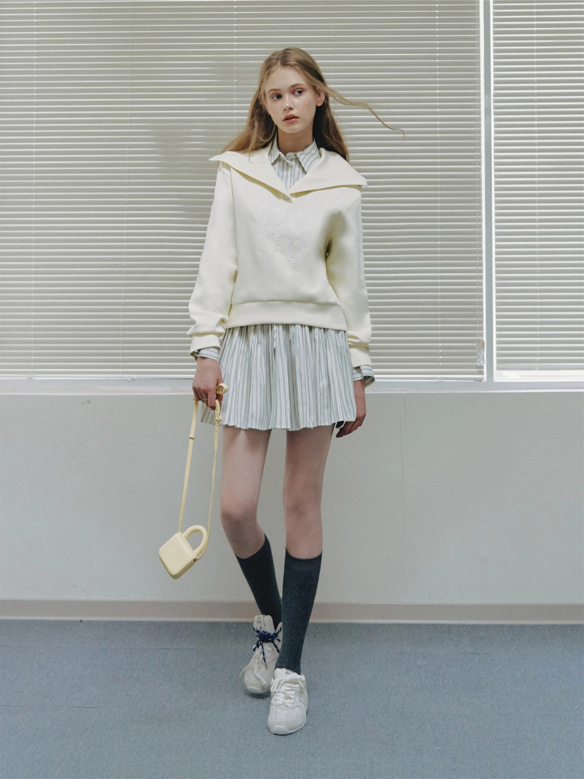 Striped Loose Shirt &amp; Skirt Set