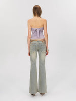 Blue Washed Flare Jeans