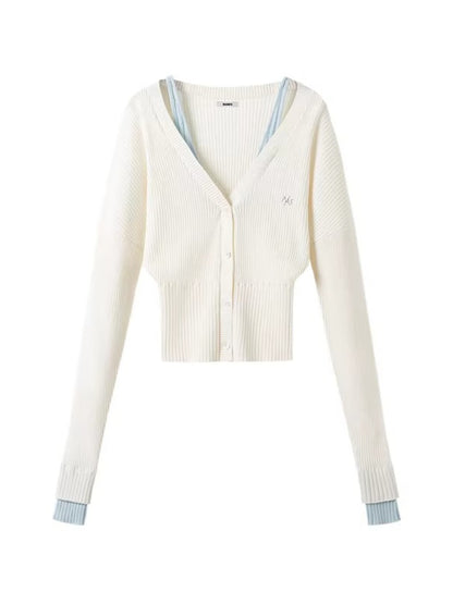 Newport Deconstructed V-Neck Knit Cardigan