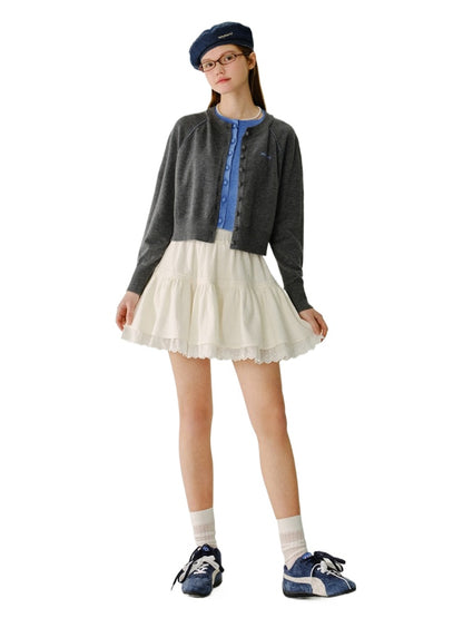 Ballet A-Line Lace Short Skirt
