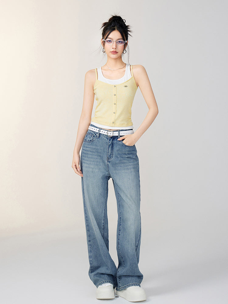 Two-Tone Knit Vest