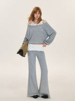Polka Dot Layered Sweatshirt Set
