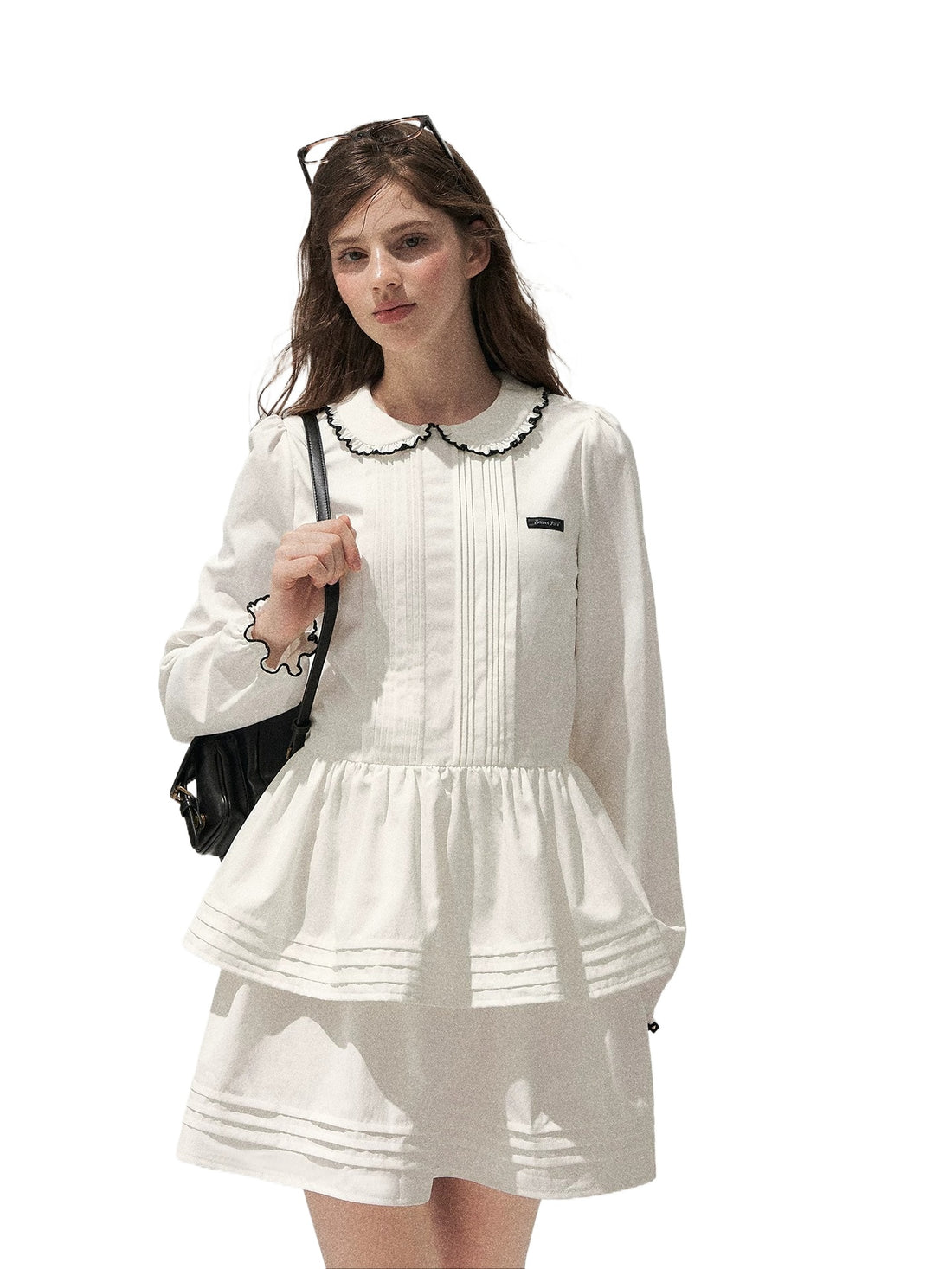 Embroidered Babydoll Dress
