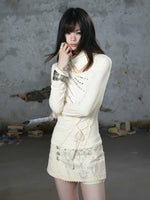 Butterfly Knight Graphic Lace Skort
