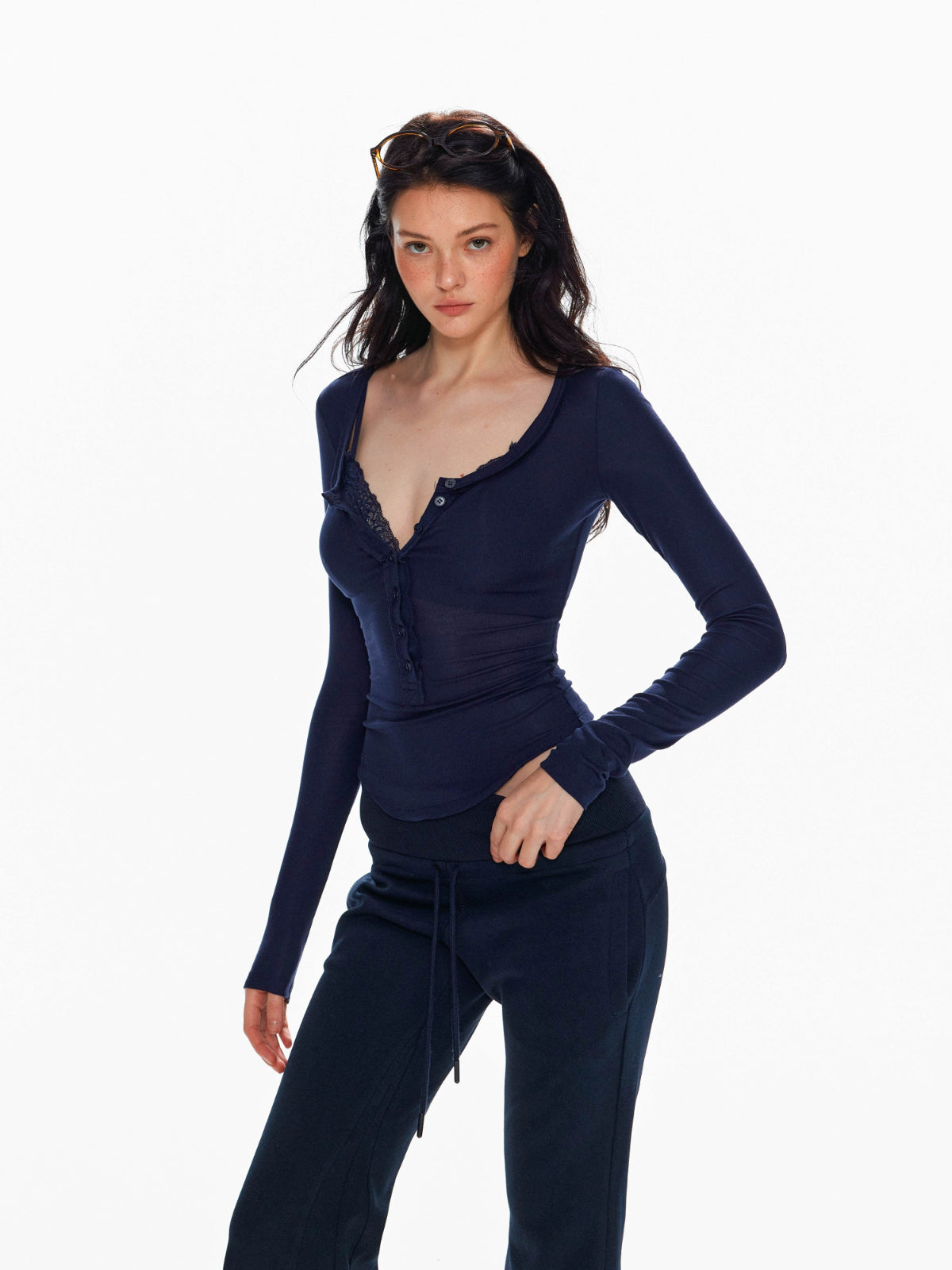Lace Innerwear Layered Mesh Top Set
