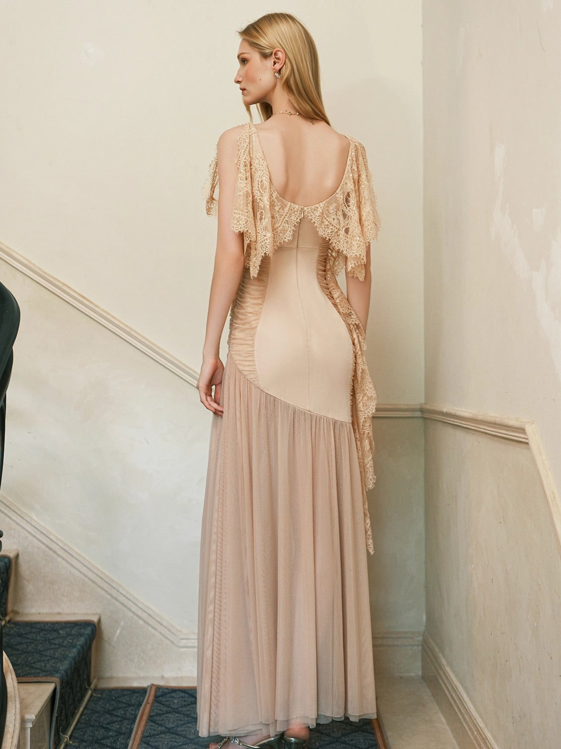 Fille Draped Mermaid Silhouette Dress