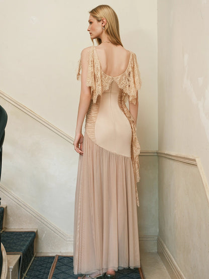 Fille Draped Mermaid Silhouette Dress