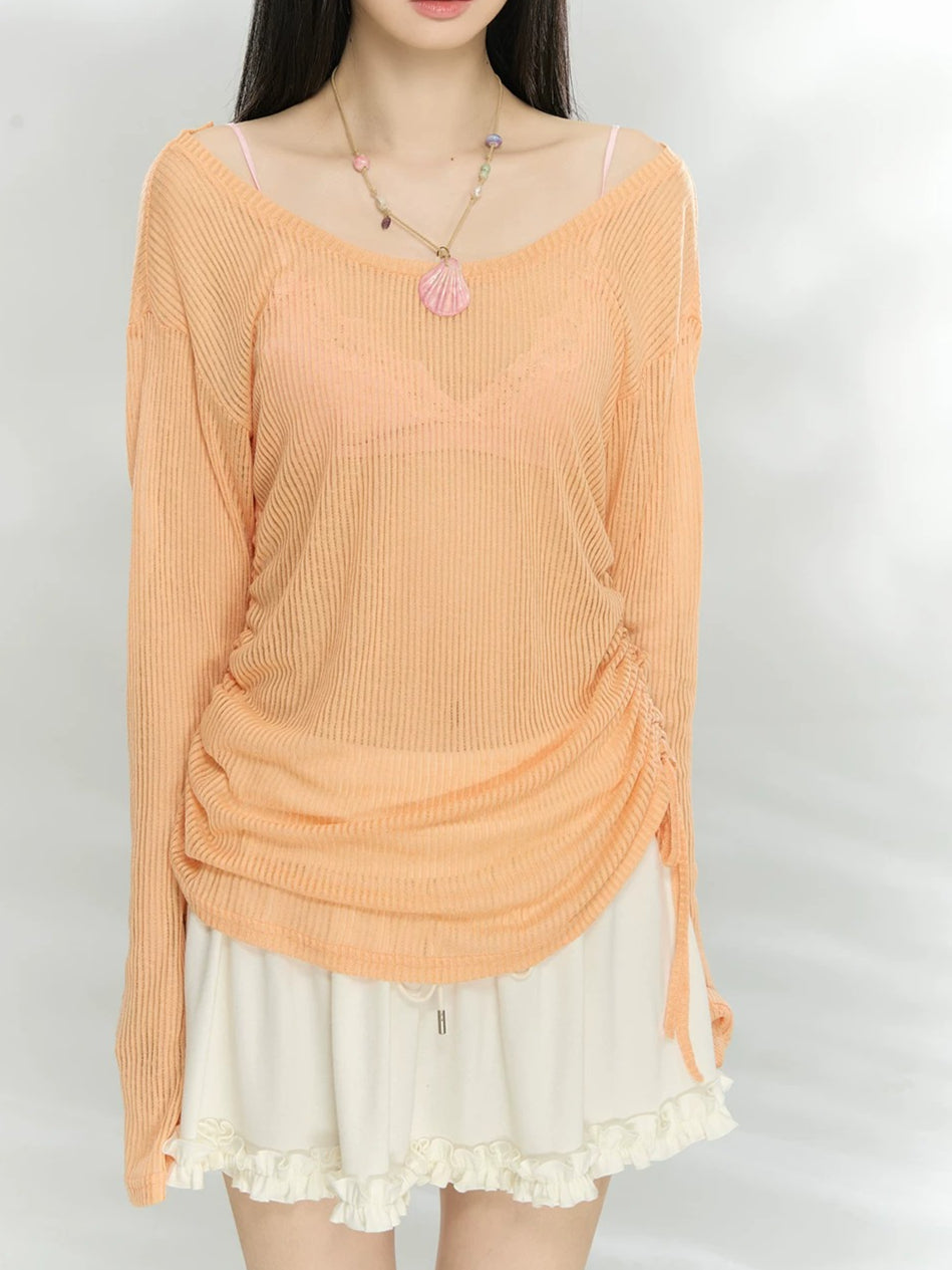 Sheer Knit Cover Top