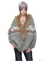 Fair Isle Cat Jacquard Cardigan